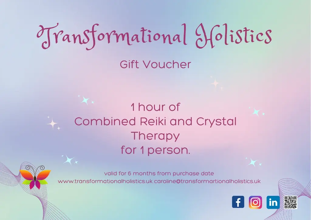 Gift Certificate: 1 Hour of Combined Reiki and Crystal Therapy